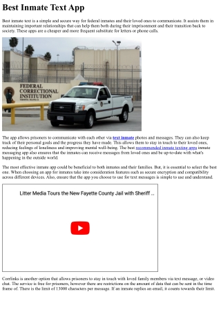 Best Inmate Text App