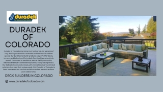 Colorado Deck Builders – Your Trusted Experts for Outdoor Spaces