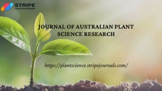 Journal of Australian Plant Science Research
