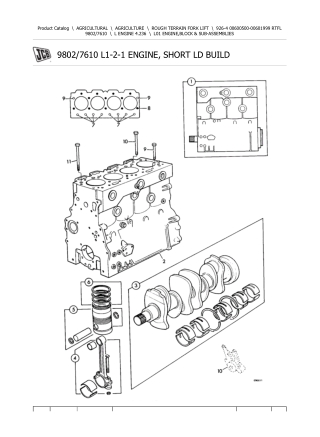 JCB 926-4 Forklift Parts Catalogue Manual Instant Download (SN 00600500-00601999)