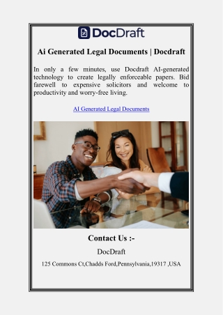 Ai Generated Legal Documents | Docdraft