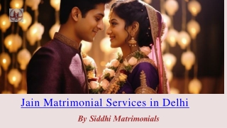 Jain Matrimonial Services in Delhi