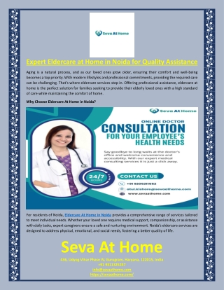 Expert Eldercare at Home in Noida for Quality Assistance