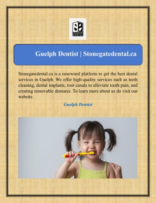 Guelph Dentist | Stonegatedental.ca