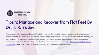 Tips to Manage and Recover from Flat Feet