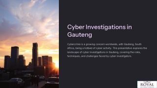 Cyber investigator in gauteng