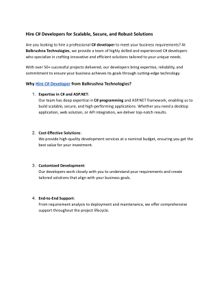 Hire C# Developer  pdf