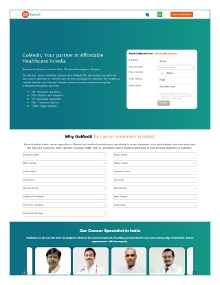 Top Oncologists & Cancer Specialists in Chennai | GoMedii