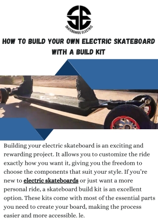 Complete Your Ride with a Skateboard Build Kit
