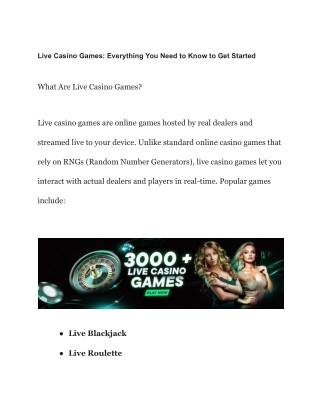 Live Casino Games_ Everything You Need to Know to Get Started
