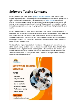 Software Testing Company