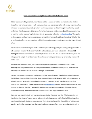 From Casual to Classics_ Uplift Your Winter Wardrobe with Chivri!