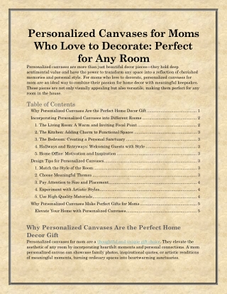 Personalized Canvases for Moms Who Love to Decorate