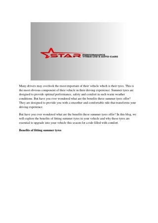 What Are The Benefits Of Fitting Summer Tyres_ (1)