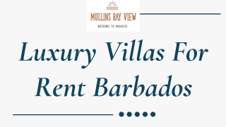 Luxury Villas For Rent Barbados