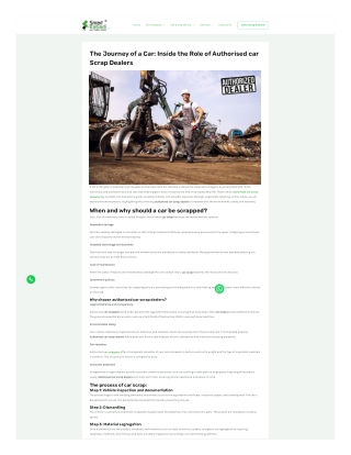 The Journey of a Car: Inside the Role of Authorised car Scrap Dealers