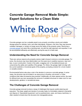 Concrete Garage Removal Made Simple_ Expert Solutions for a Clean Slate