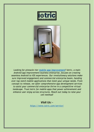 Mobile App Development Services | Iotric - Android & iOS App Solutions