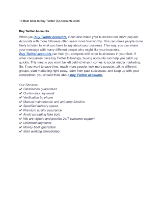 10 Best Sites to Buy Twitter (X) Accounts 2025