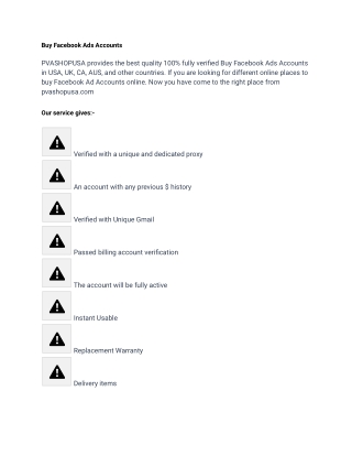 Buy Facebook Ads Accounts