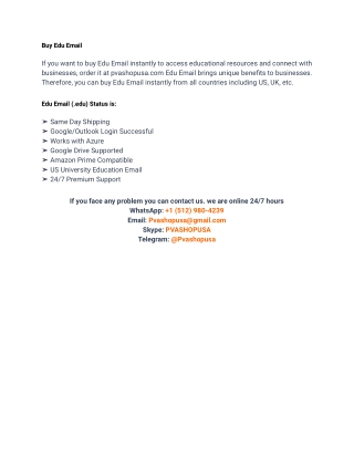 Buy Edu Email