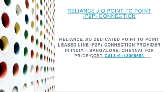 Reliance Jio Point to Point Leased Line | Call: 9113098553