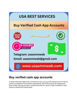 Legit Cash App Accounts for Sale - Verified! 2024