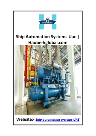 Ship Automation Systems Uae  Hauberkglobal.com
