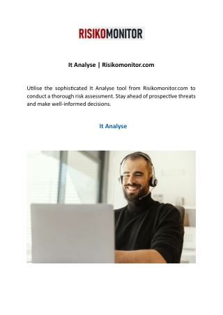 It Analyse  Risikomonitor