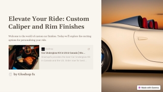 Elevate Your Ride Custom Caliper and Rim Finishes