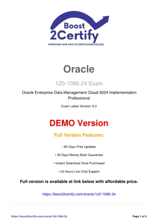 Conquer the 1Z0-1086-24 Exam | Oracle Enterprise Data Management 2024 Guide
