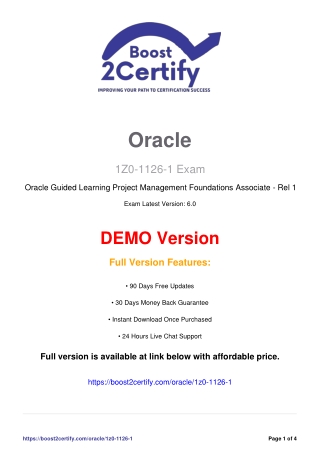 Master the 1Z0-1126-1 Exam | Oracle Talent Management 2024 Certification
