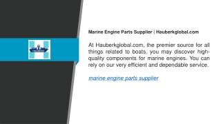 Marine Engine Parts Supplier Hauberkglobal.com