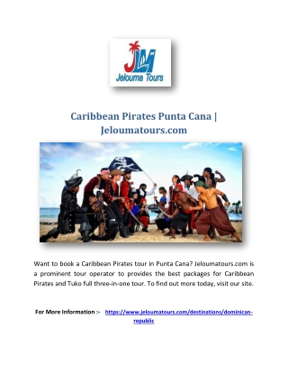 Caribbean Pirates Punta Cana | Jeloumatours.com