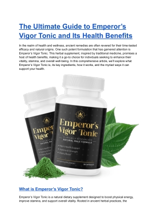 helth supplement and key ingredients