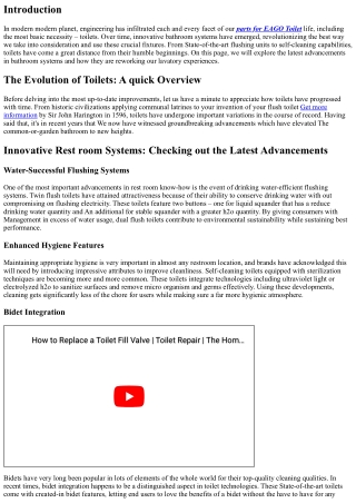 Innovative Toilet Technologies: Exploring the newest Advancements