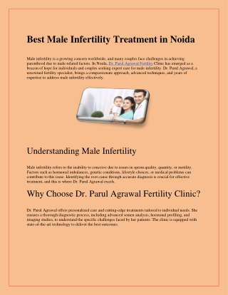 Best Male Infertility Treatment in Noida