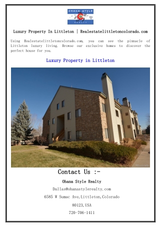 Luxury Property In Littleton  Realestatelittletoncolorado.com