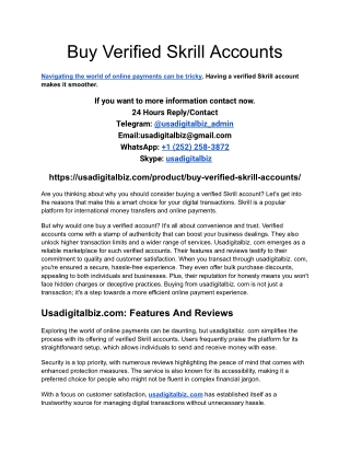 Buy Verified Skrill Accounts