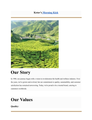 Ketav's Morning Kick (KMK)