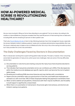How AI-Powered Medical Scribe is Revolutionizing Healthcare? | Health Orbit AI