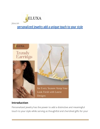 personalized jewelry add a unique touch to your style