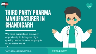 Third Party Pharma Manufacturer in Chandigarh