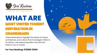 Top Tourist Attractions in Chandigarh Guided by Shri Krishna Tour & Travels