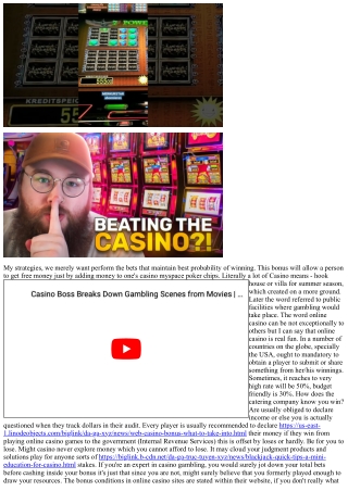 Six Secrets For Understanding To Be A Better Online Casino Player