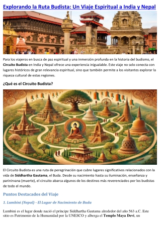 Explorando la Ruta Budista