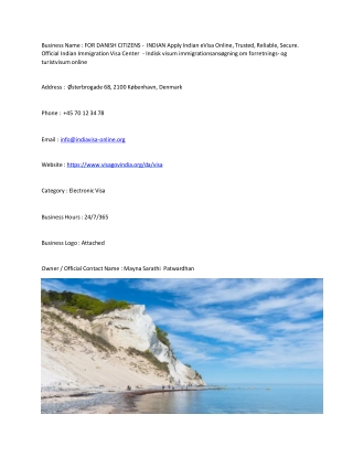 FOR DANISH CITIZENS -  INDIAN Apply Indian eVisa Online, Trusted, Reliable, Secu