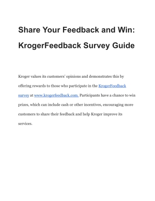 Krogerfeedback.com - www.Kroger.com - 50 fuel pt bonus