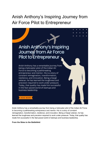 Anthony Anish Hyderabad News