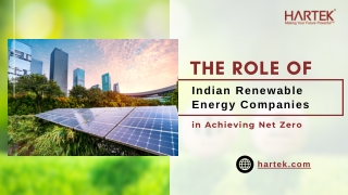 The Role of Indian Renewable Energy Companies in Achieving Net Zero